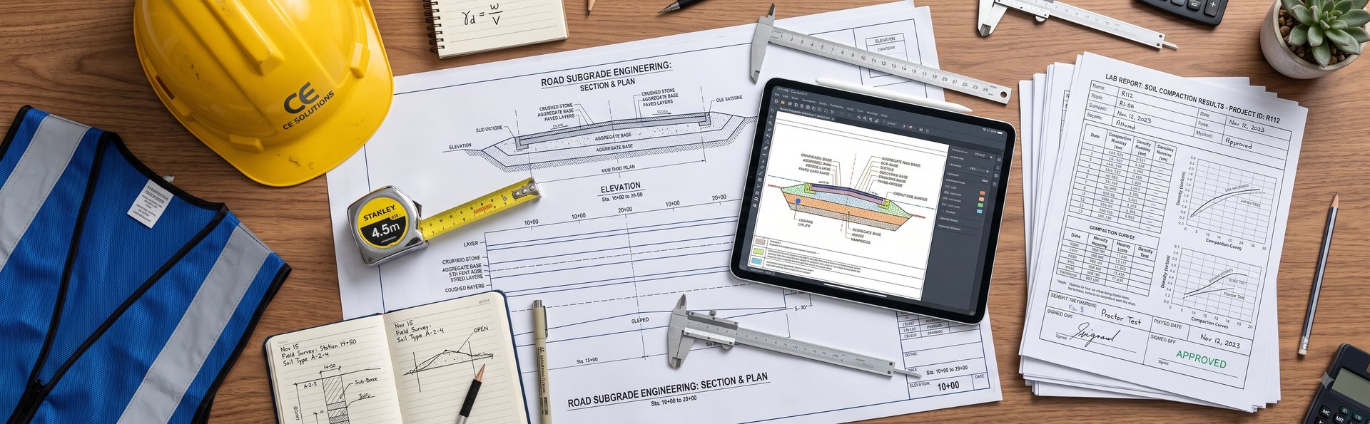 Franka Construction Engineering Desk & Blueprints
