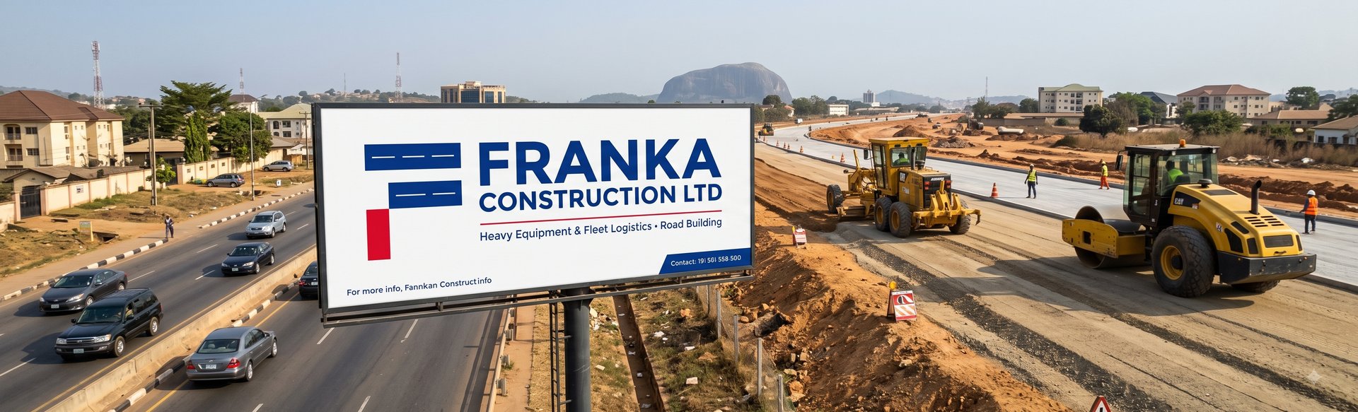 Franka Heavy Equipment & Fleet Logistics Billboard