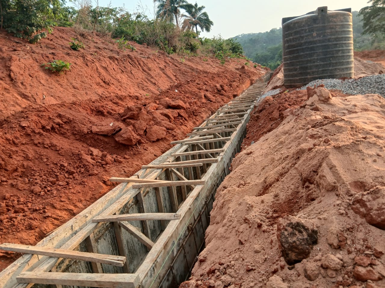 Formwork for drainage construction, Akpo, Anambra state