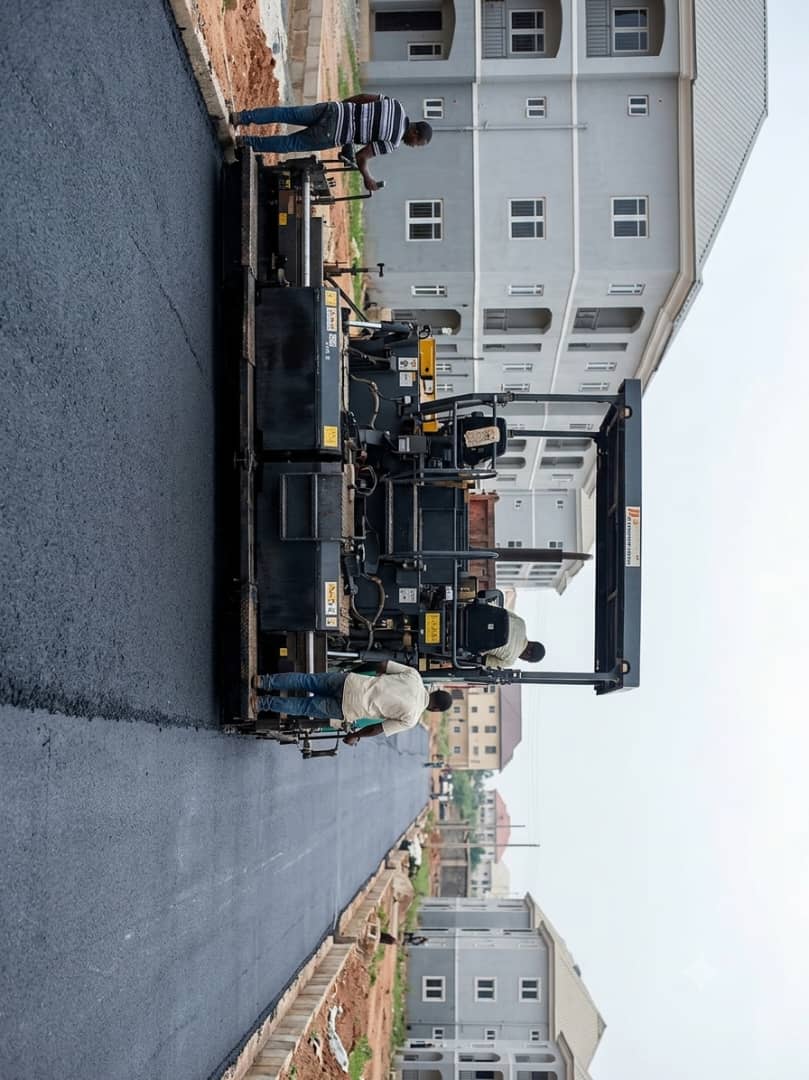 Laying of Asphalt at pengassan housing estate lokogoma Abuja, fct